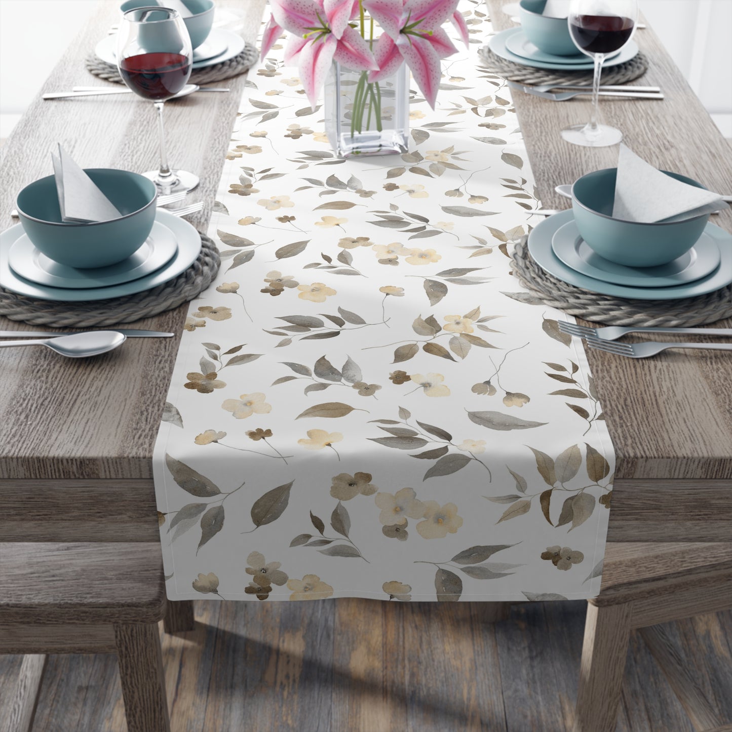 Cotton or Poly Table Runner Customized