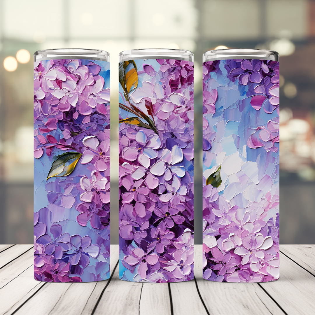 Lilac Flower 20 Oz. Straight Stainless Steel Tumbler