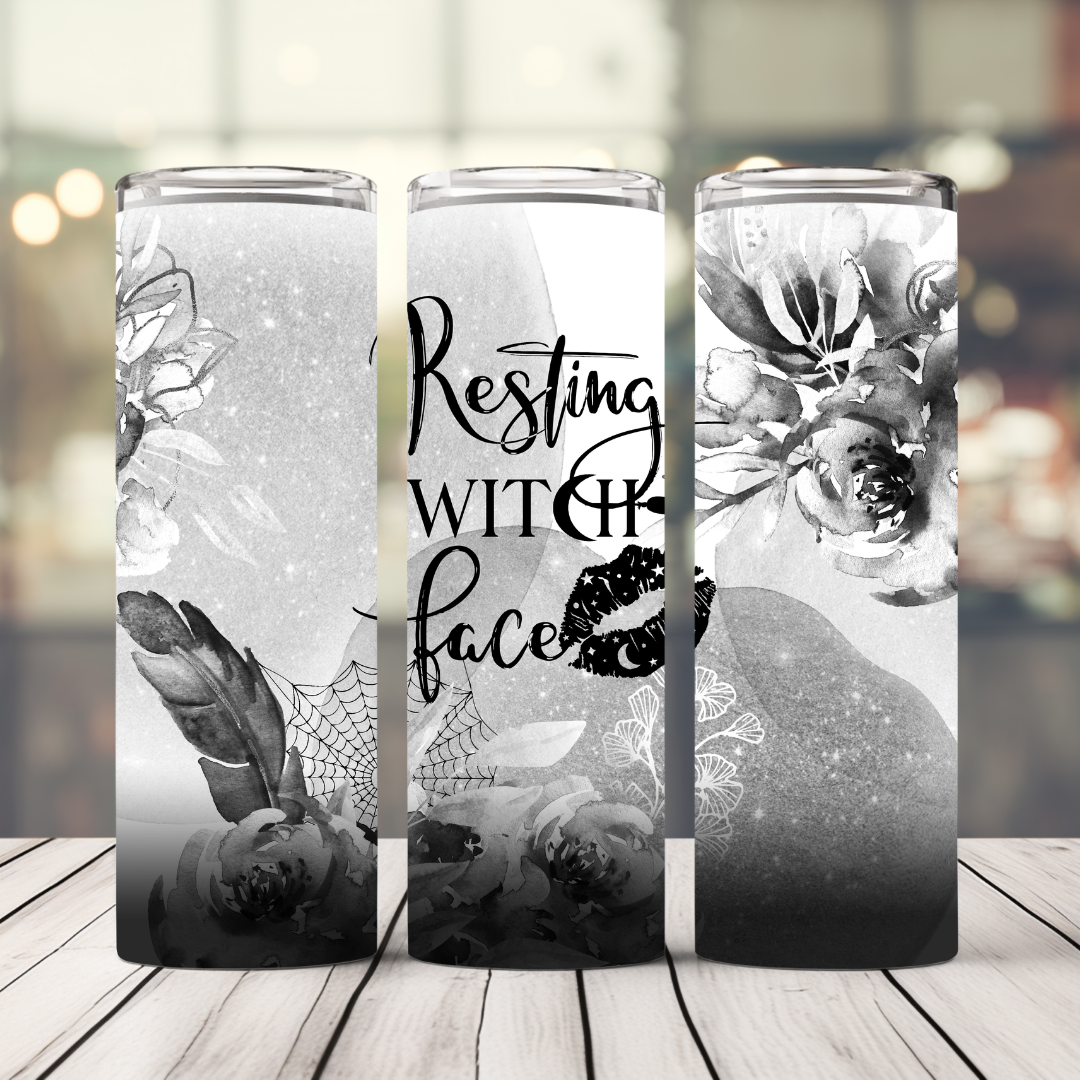 Resting Witch Face 20 Oz. Straight Stainless Steel Tumbler