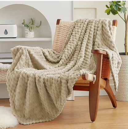 Realtor Present - Fleece Blanket With Wooden Tag
