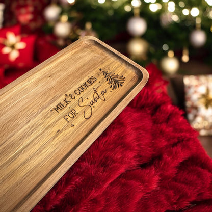 Engraved "Milk and Cookies for Santa" Board