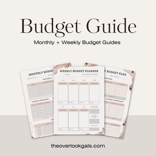 Weekly + Monthly Budget Planning Sheets - DIGITAL FILE